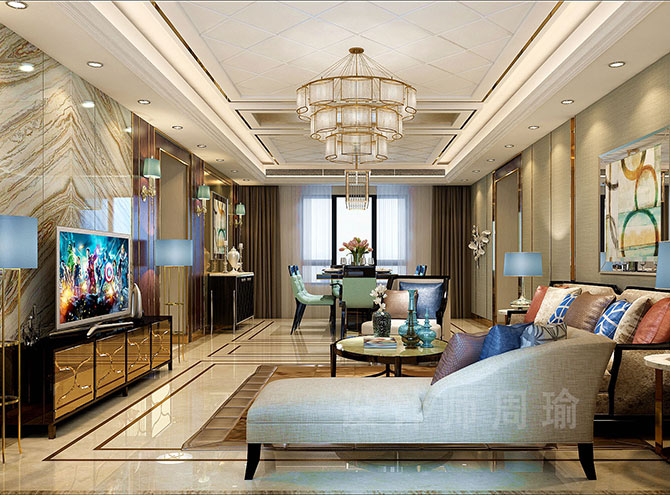 欧美巨屌操世纪江尚三室两厅168平装修设计效果欣赏